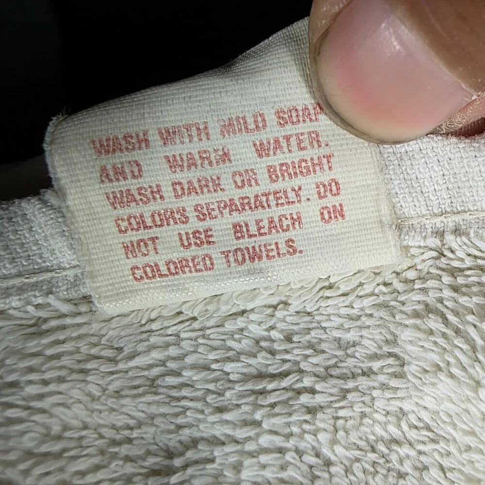 Vintage Stevens White Bath Towel 53x29.5 Made In USA Summer Solid